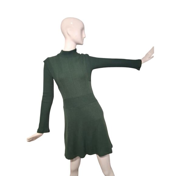 Maeve Anthropologie Womens size XSmall Ribbed Mock Neck Grungecore Sweater Dress - Picture 1 of 10